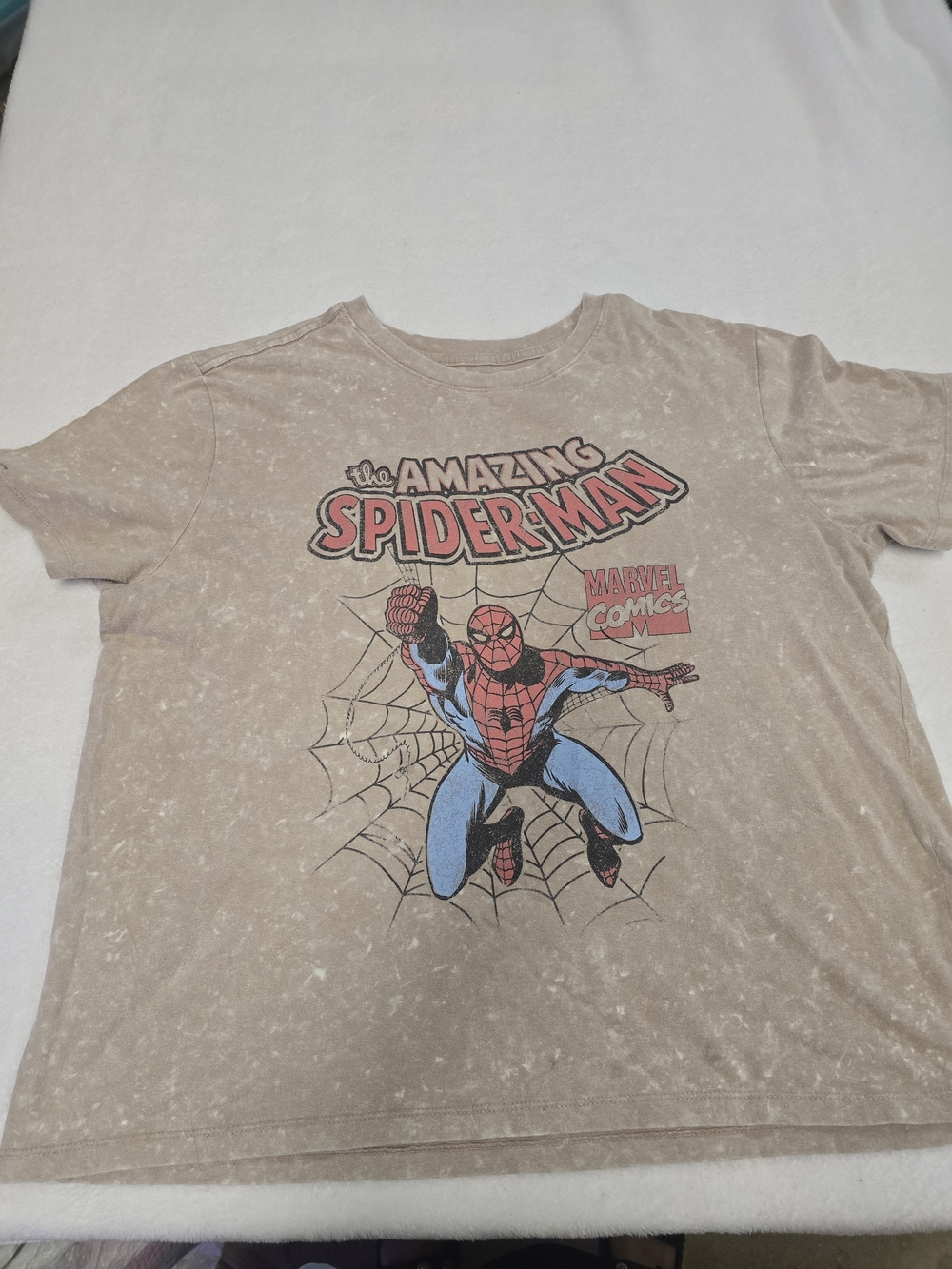 Marvel The Amazing Spider-Man Beige Graphic Tee